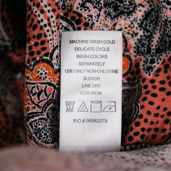 Ellos Dress Womens 3X Boho Rayon Tiered Paisley Western Plus Midi - Picture 15 of 16